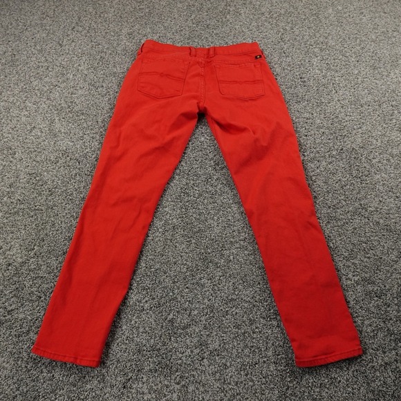 Lucky Brand Jeans Women 4 Orange Denim Pants Low Rise Charlie Capri Stretch Flex - Picture 10 of 13